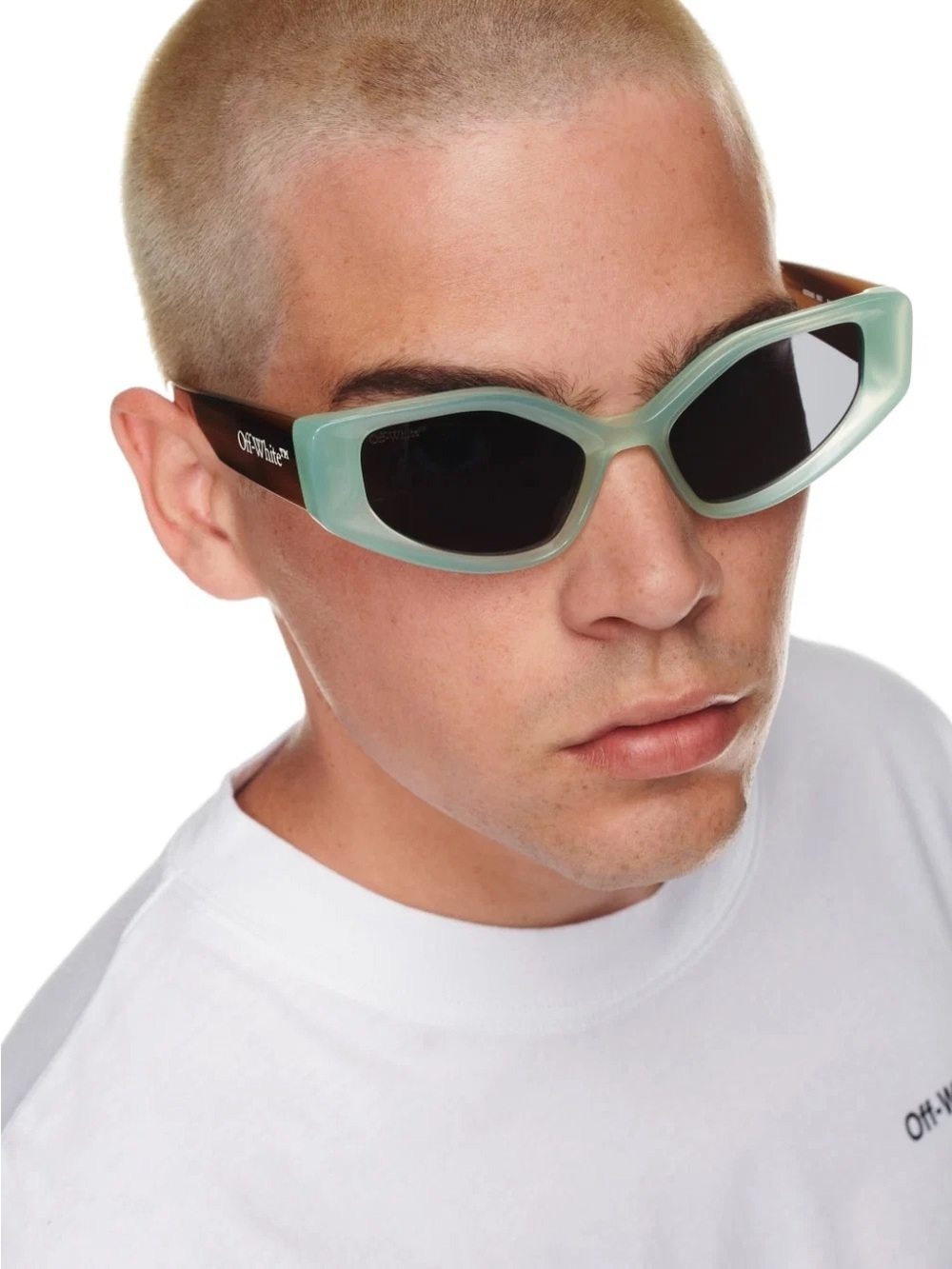 Off-White Mint Green and Black Men's Sunglasses